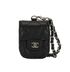 Chanel Airpods Case Flap Bag, £850, Accessories, Black, Caviar Leather, Front view